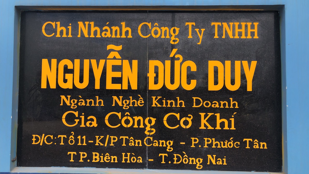  - Cơ Khí Nguyễn Đức Duy - Công Ty TNHH Nguyễn Đức Duy